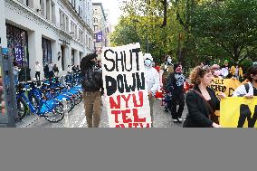 NYU Students Stage Pro-Palestine Protest In Washington Square Park
