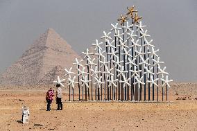 EGYPT-GIZA-PYRAMIDS-ART EXHIBITION