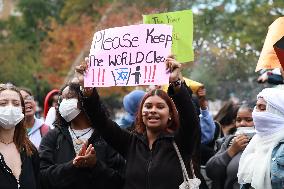 NYU Students Stage Pro-Palestine Protest In Washington Square Park