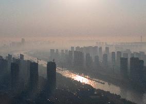 Ships Sail on The Beijing-Hangzhou Grand Canal in Huai 'an