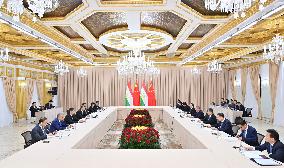 KYRGYZSTAN-BISHKEK-CHINESE PREMIER-LI QIANG-TAJIK PM-MEETING