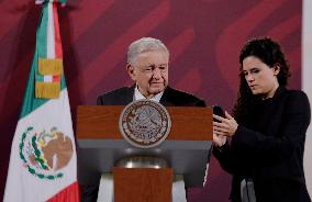 Andrés Manuel López Obrador, President Of Mexico, Offers A Message To The Media After The Damage Caused By Hurricane Otis In Aca
