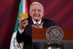 Andrés Manuel López Obrador, President Of Mexico, Offers A Message To The Media After The Damage Caused By Hurricane Otis In Aca