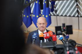 Federal Chancellor Of Germany Olaf Scholz At The European Council