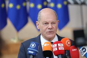 Federal Chancellor Of Germany Olaf Scholz At The European Council