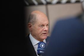 Federal Chancellor Of Germany Olaf Scholz At The European Council