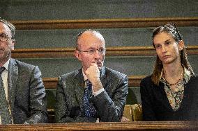 Presentation by French Prime Minister of measures in response to the urban riots in June at La Sorbonne University - Paris