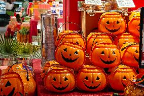 Tourists Shop Halloween Themed Products in Shanghai