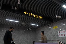 Cameras at A Subway Station in Shanghai