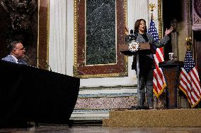 Kamala Harris Speaks During A Ceremony - Washington