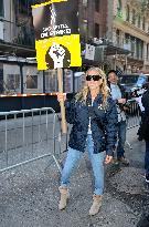 Sarah Jessica Parker Joins The Picket Line - NYC