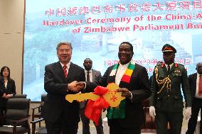 ZIMBABWE-HARARE-CHINA-NEW PARLIAMENT BUILDING-HANDOVER