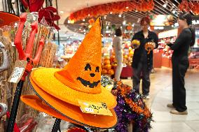 Tourists Shop Halloween Themed Products in Shanghai