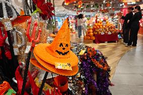 Tourists Shop Halloween Themed Products in Shanghai