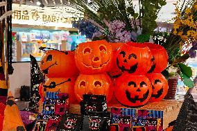 Tourists Shop Halloween Themed Products in Shanghai