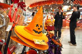 Tourists Shop Halloween Themed Products in Shanghai