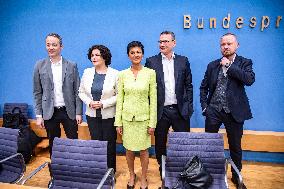 Presentation Of 'Alliance Sahra Wagenknecht, BSW - For Reason and Justice' At Bundespressekonferenz
