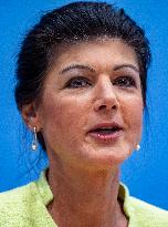 Presentation Of 'Alliance Sahra Wagenknecht, BSW - For Reason and Justice' At Bundespressekonferenz