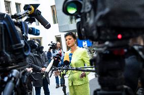 Presentation Of 'Alliance Sahra Wagenknecht, BSW - For Reason and Justice' At Bundespressekonferenz