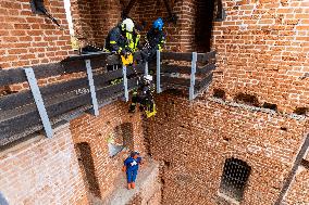 Joint exercise of police, ambulance and rescue workers