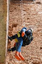 Joint exercise of police, ambulance and rescue workers