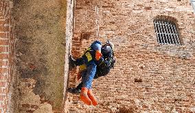 Joint exercise of police, ambulance and rescue workers