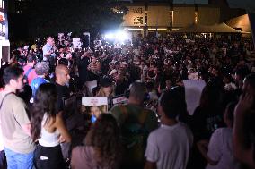 Familiies And Friends Of Israelis Held Hostage by Hamas militants in Gaza held an event at the ''Hostages Square''