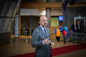 Charles Michel At The 2nd Day Of The European Council