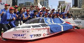 Japan's Tokai Univ. 5th in world solar car race in Australia