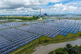 Aerial View Of Mongla Solar Project In Bangladesh
