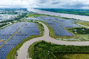 Aerial View Of Mongla Solar Project In Bangladesh
