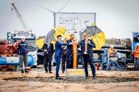 King Willem-Alexander At National Hydrogen Network Constuction Start - Rotterdam