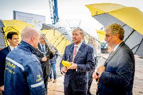 King Willem-Alexander At National Hydrogen Network Constuction Start - Rotterdam