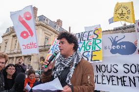 Demonstration Against The Dissolution Of The Soulevements De La Terre Collective - Paris