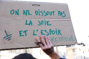 Demonstration Against The Dissolution Of The Soulevements De La Terre Collective - Paris