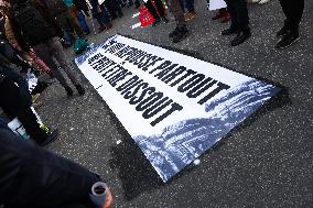 Demonstration Against The Dissolution Of The Soulevements De La Terre Collective - Paris