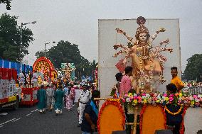 Durga Puja Carnival In Kolkata.