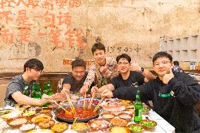 The Largest Underground Hot Pot Restaurant in The Air Raid Shelter Complex in Chongqing