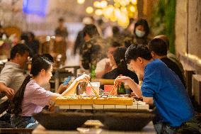 The Largest Underground Hot Pot Restaurant in The Air Raid Shelter Complex in Chongqing