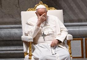 Pope Francis Presides Over A Prayer For Peace - Vatican