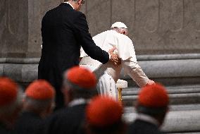 Pope Francis Presides Over A Prayer For Peace - Vatican