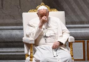 Pope Francis Presides Over A Prayer For Peace - Vatican