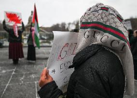 Protest 'Students Protest For Ceasefire' In Edmonton