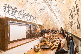 The Largest Underground Hot Pot Restaurant in The Air Raid Shelter Complex in Chongqing