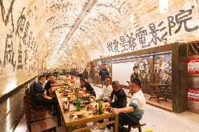 The Largest Underground Hot Pot Restaurant in The Air Raid Shelter Complex in Chongqing