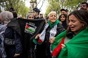 Unauthorised Pro-Palestinian Rally - Paris