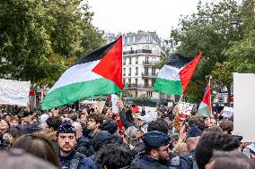 Unauthorised Pro-Palestinian Rally - Paris