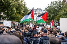 Unauthorised Pro-Palestinian Rally - Paris