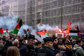 Unauthorised Pro-Palestinian Rally - Paris