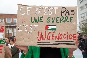 Rally For Palestine-Israel Peace - Maubeuge